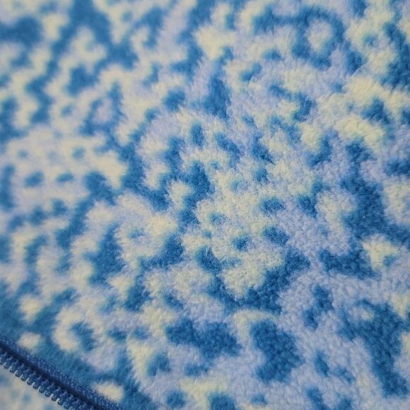 Columbia Arctic Air Printed Half Zip Fleece Pullover Blue Warm Sweatshirt Jacket - Picture 4 of 8